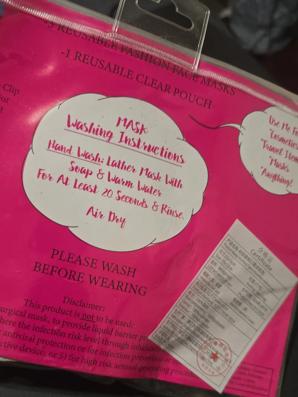🧚‍♀️Betsey Johnson Luv Betsey Fashion Face Masks Set Of 3 NWT
